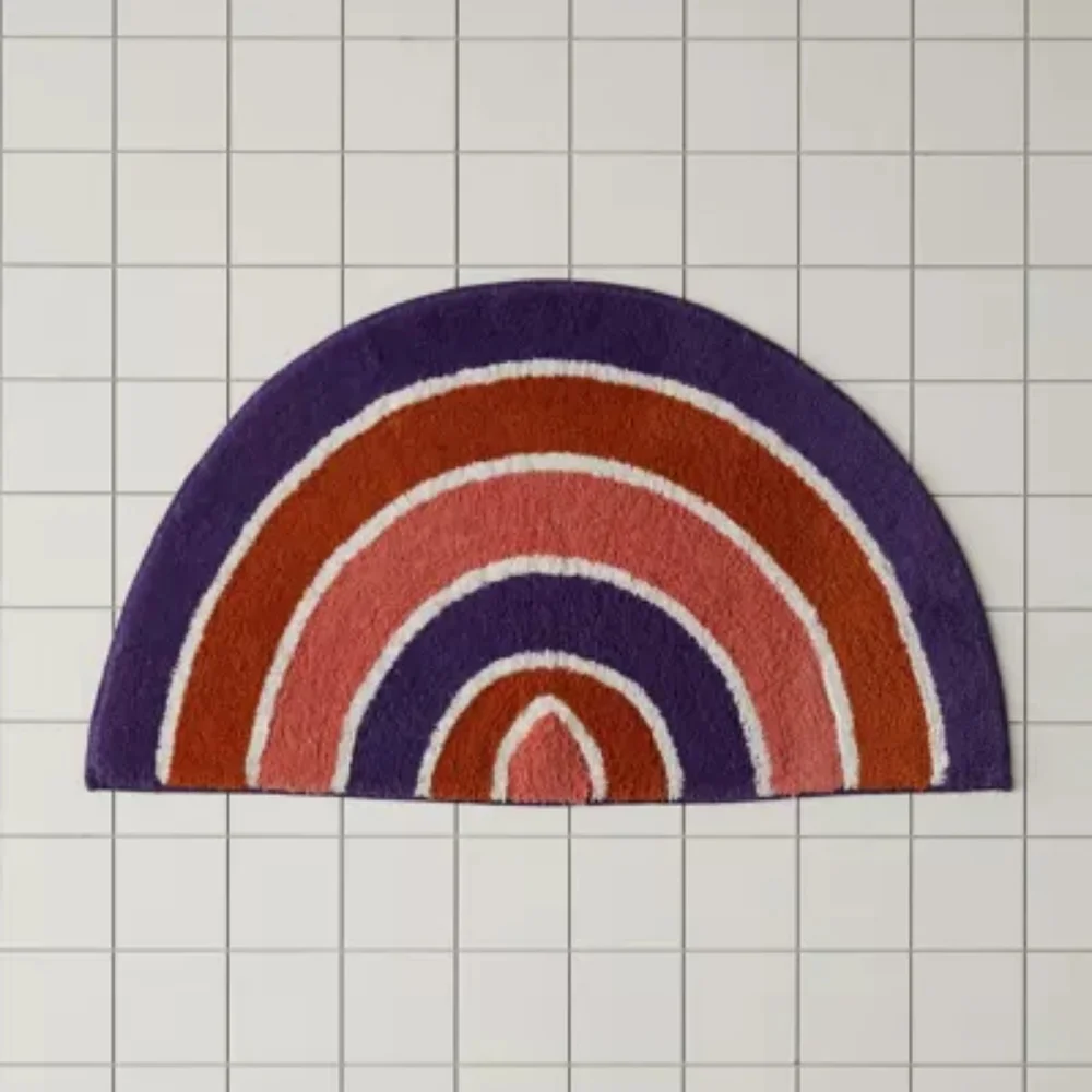 NWT UO Shaped Rainbow Bath Mat